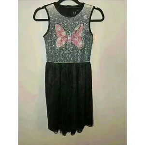 Disney Minnie Mouse Dress Girls Large Tulle Tutu Dress Cute Vacation Sequins